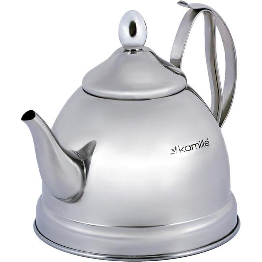 Чайник Kamille KM-1095 из нержавеющей стали с ситечком 1 л (1715558817)