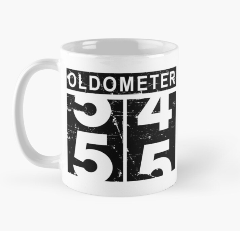 Чашка керамическая с принтом "Oldometer" 55 День рождения 330 мл Белый (ПН121Ч)