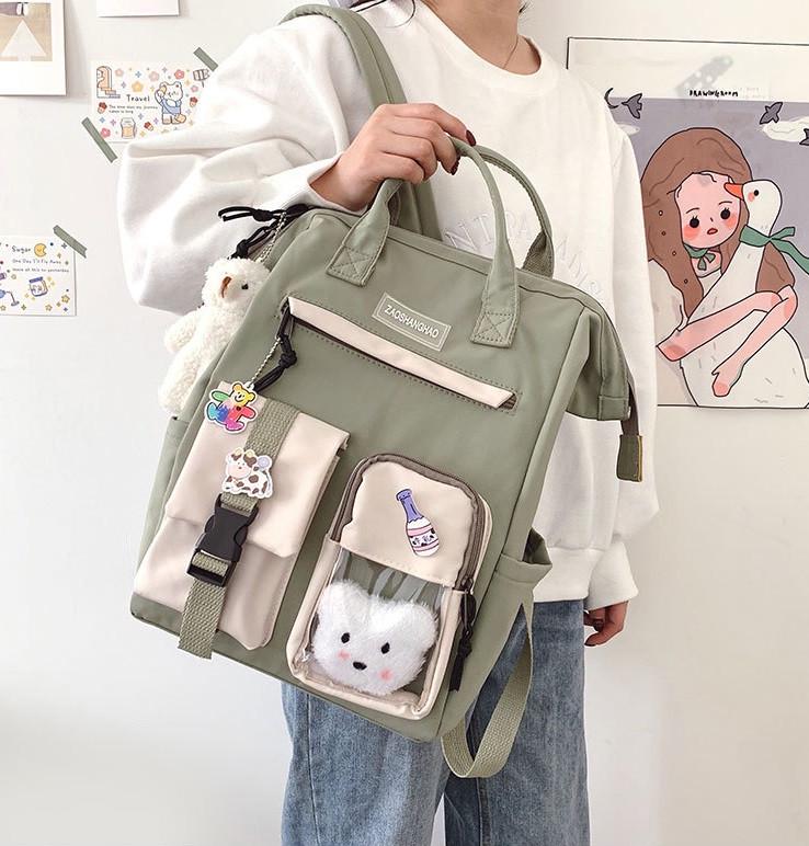 Шкільний рюкзак для дівчинки 5-11 класу в наборі зі значками Education Хакі (964537163) - фото 7 Шкільний рюкзак для дівчинки 5-11 класу в наборі зі значками Education Хакі (964537163) - фото 7