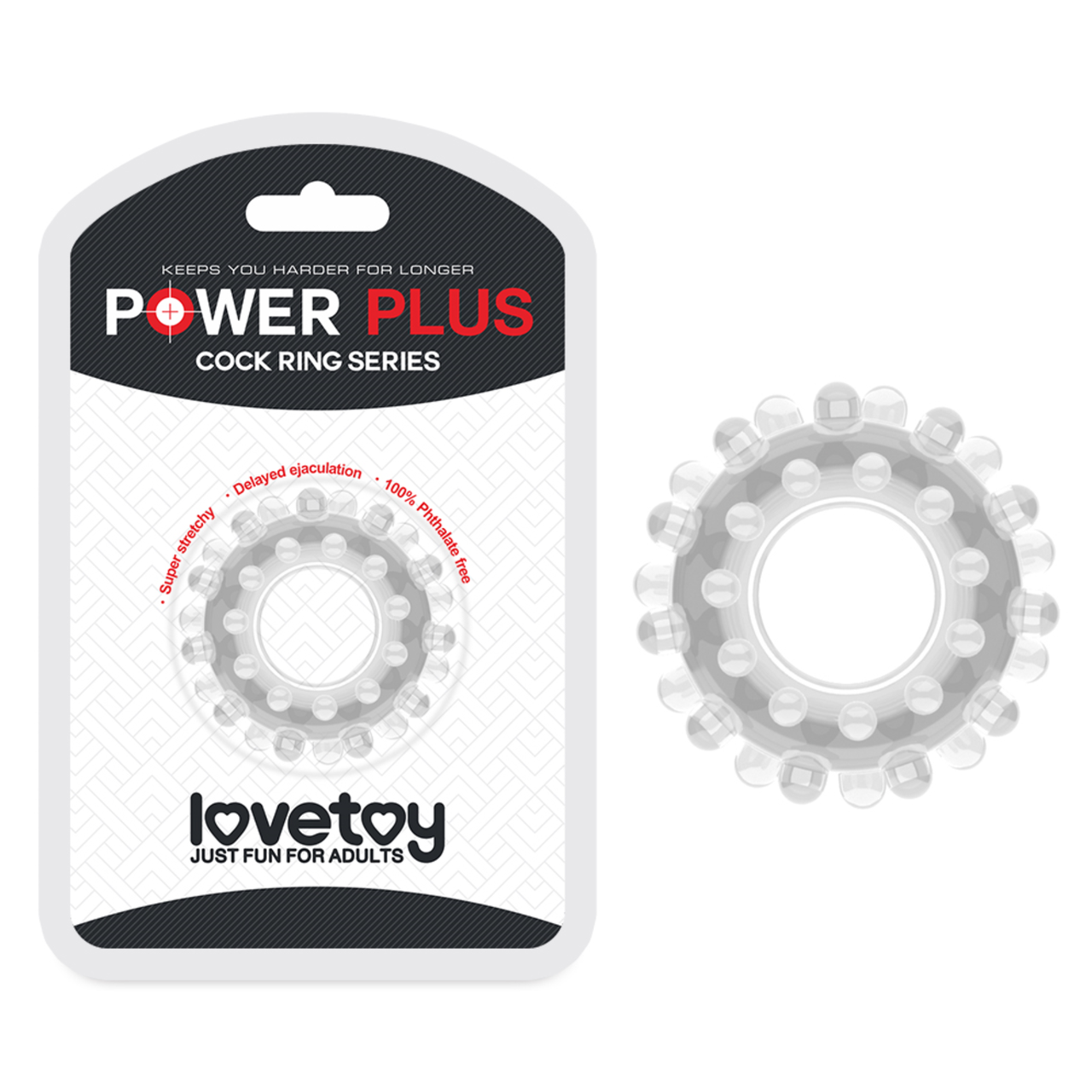 Кольцо эрекционное на пенис Power Plus Cockring 2 LoveToy прозрачное (29873245)