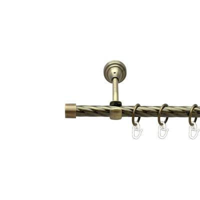 Карниз для штор Orvit Заглушка крученая однорядный 16 мм 200 см Антик (000-7529)