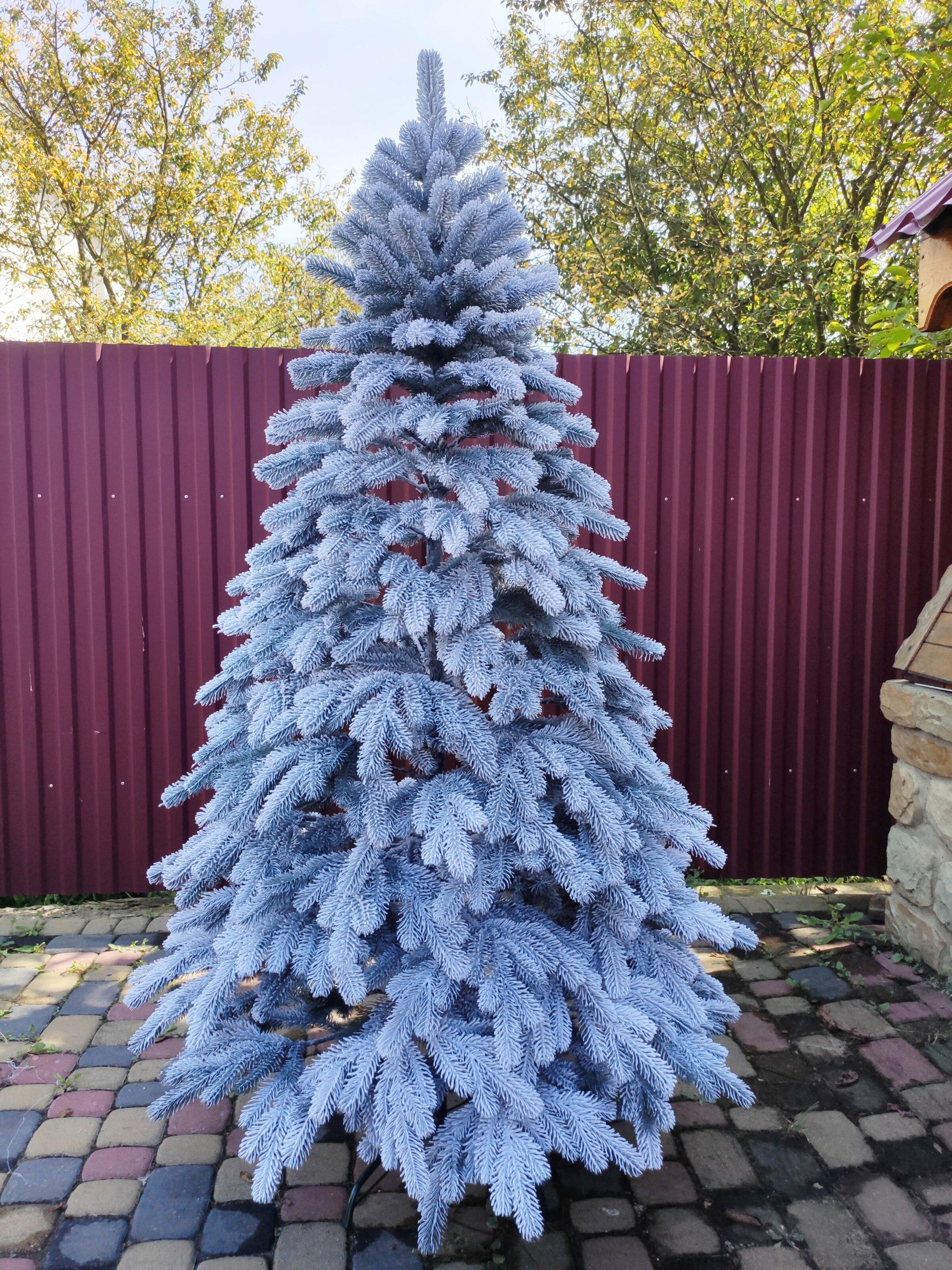 Ялинка лита елітна засніжена Хатинка з металевою розбірною підставкою 1,80 м Білий (Засн.Е-180) - фото 1 Ялинка лита елітна засніжена Хатинка з металевою розбірною підставкою 1,80 м Білий (Засн.Е-180) - фото 1