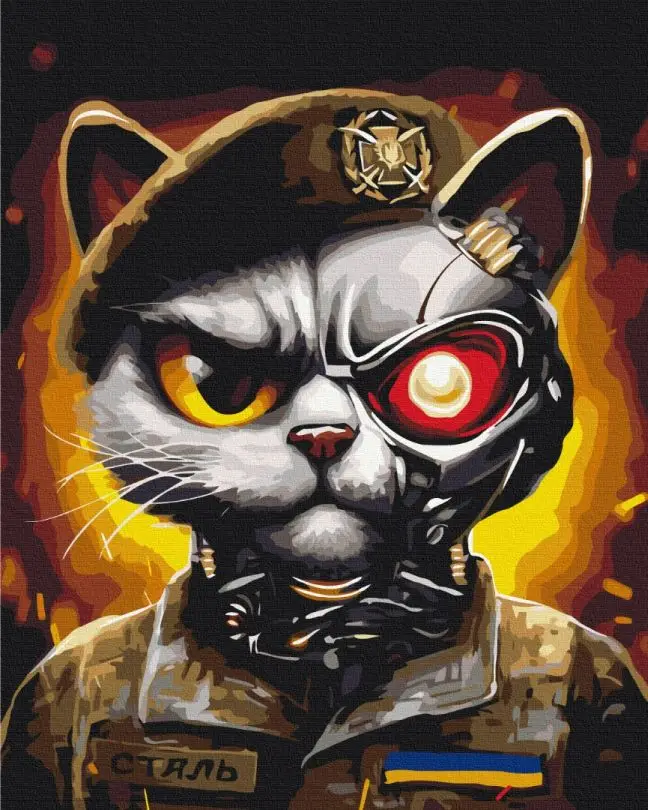 Картина по номерам Brushme Котик ВСУ 40x50 см (BSM-B53419) Картина по номерам Brushme Котик ВСУ 40x50 см (BSM-B53419)