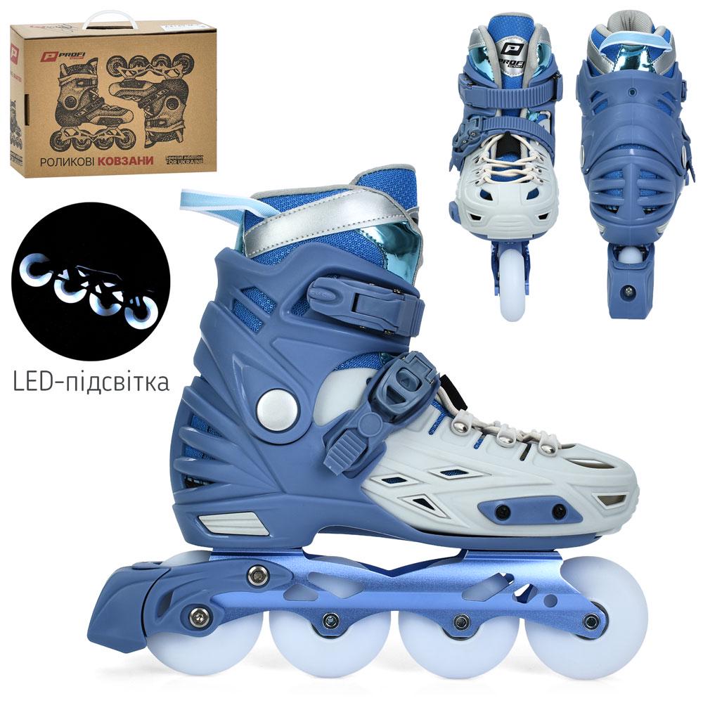 Роликові ковзани дитячі розсувні A4155-L-BL р. 39-42 - фото 3