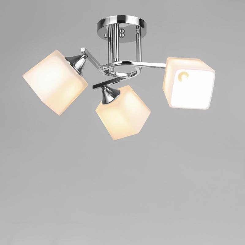 Люстра потолочная Light House SRS-15705/3 CR на три лампы Хром/Белый