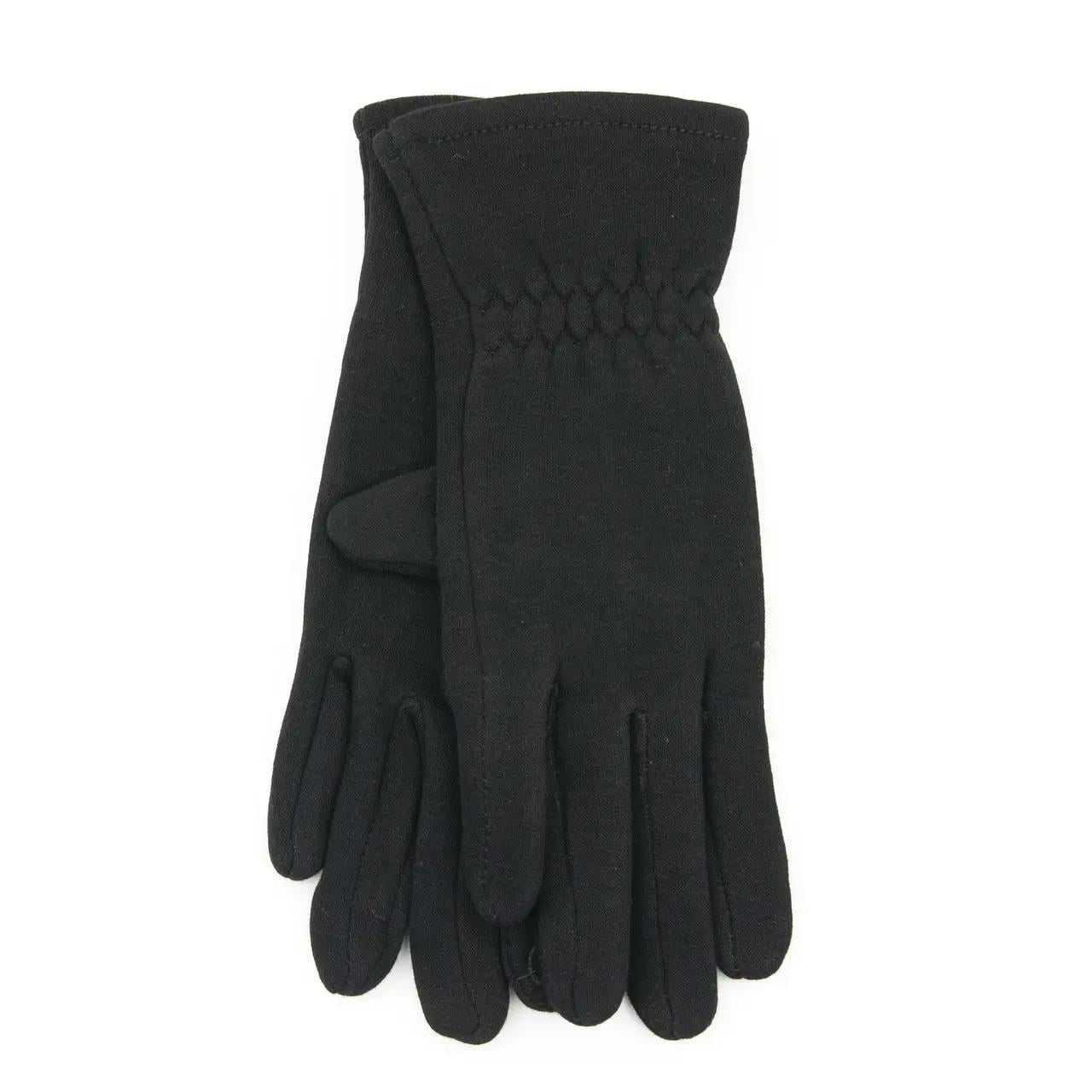 Перчатки женские трикотажные на резинке с плюшевой подкладкой S (23-1-3)