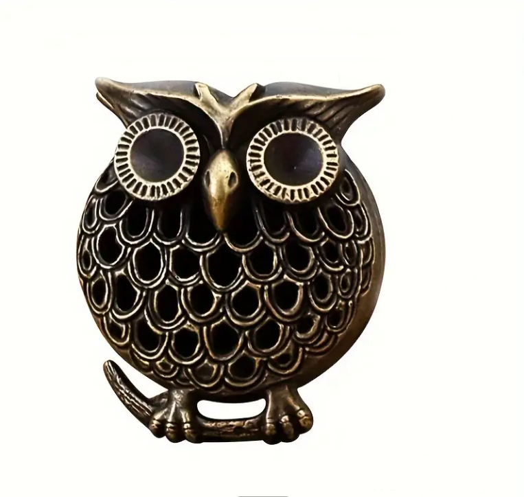 Аромалампа для благовоний Сова металлическая 4,2х3,5 см (EG4063)