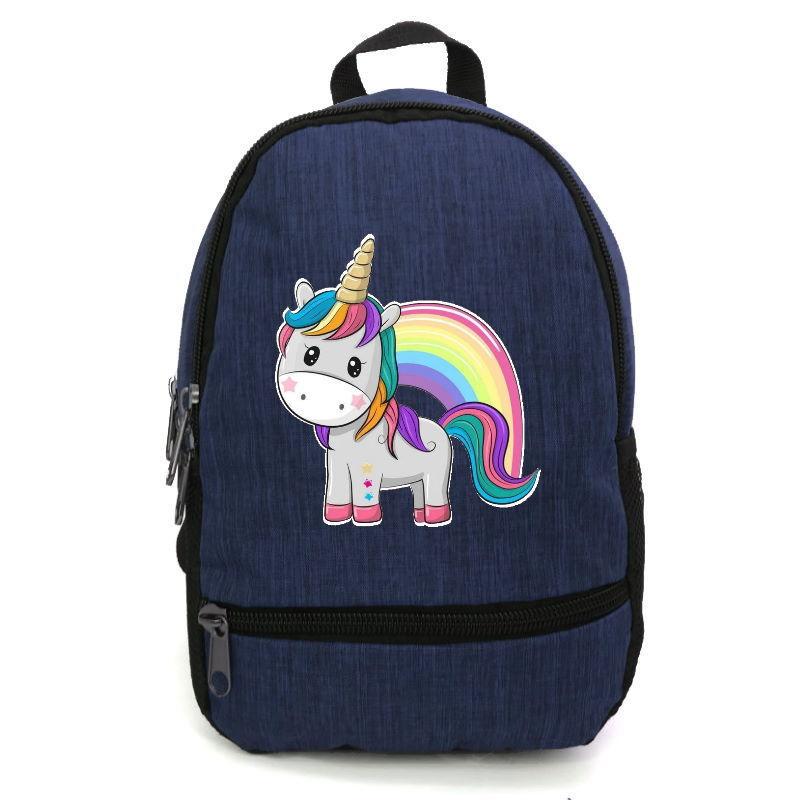 Школьный рюкзак детский Cappuccino Toys с принтом Unicorn EDN-0017 12,5 л Синий (1369989241)