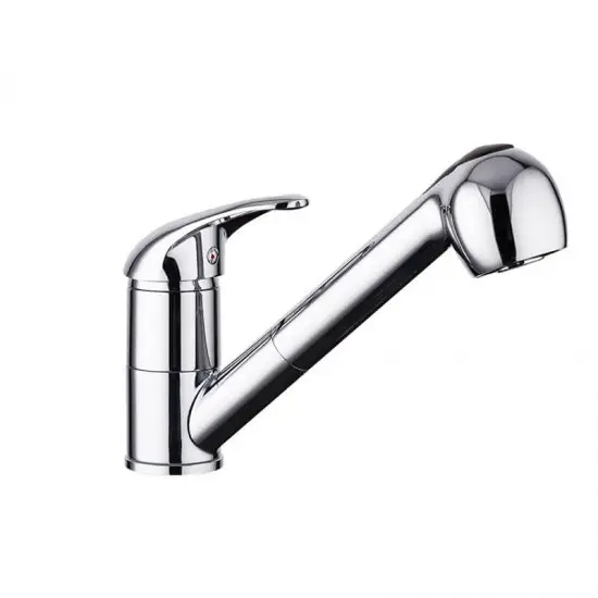 Смеситель для кухни Frap F6003 с выдвижным изливом Хром (1035696)