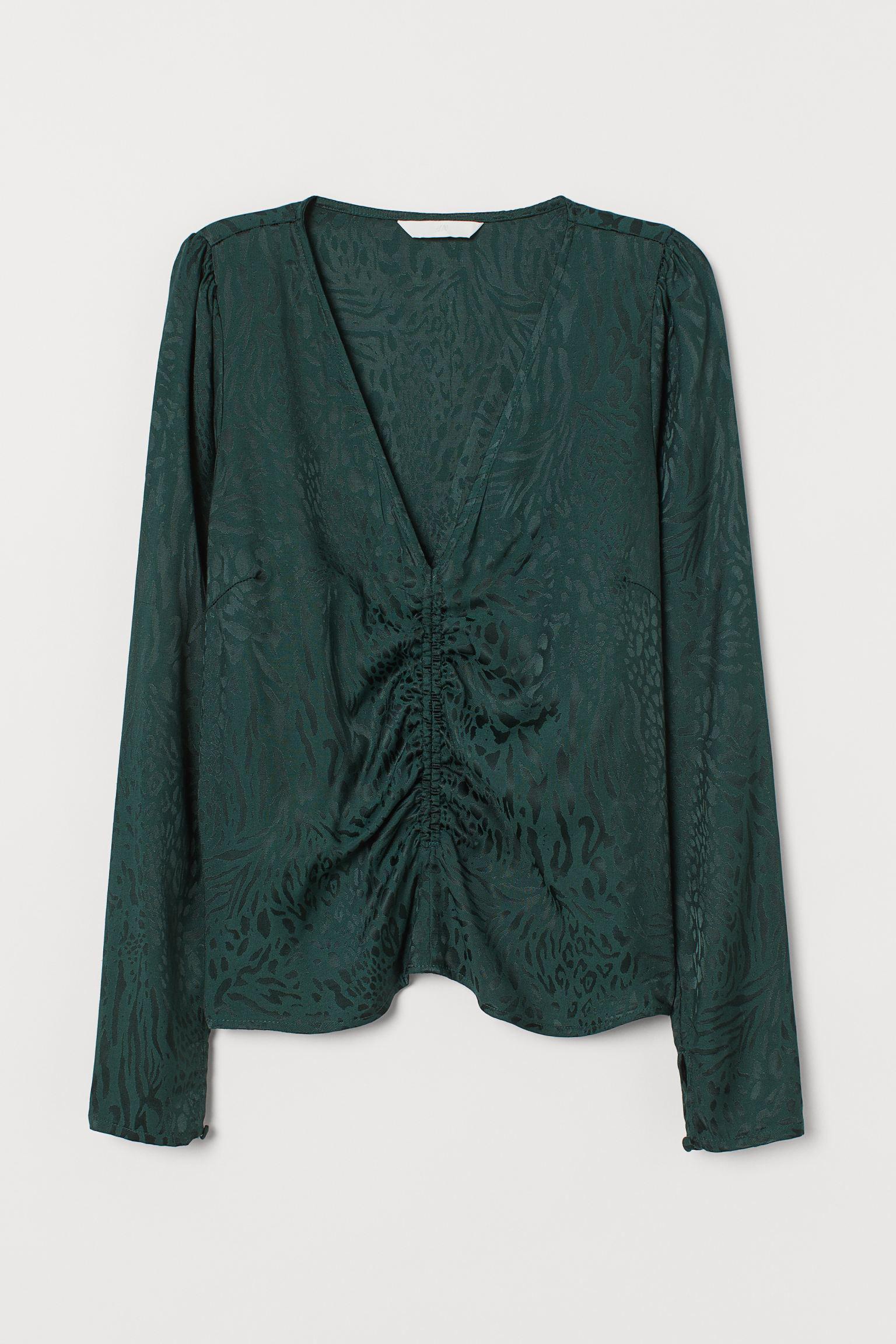 Блуза H&M р. 50 Зеленый (8068371140)