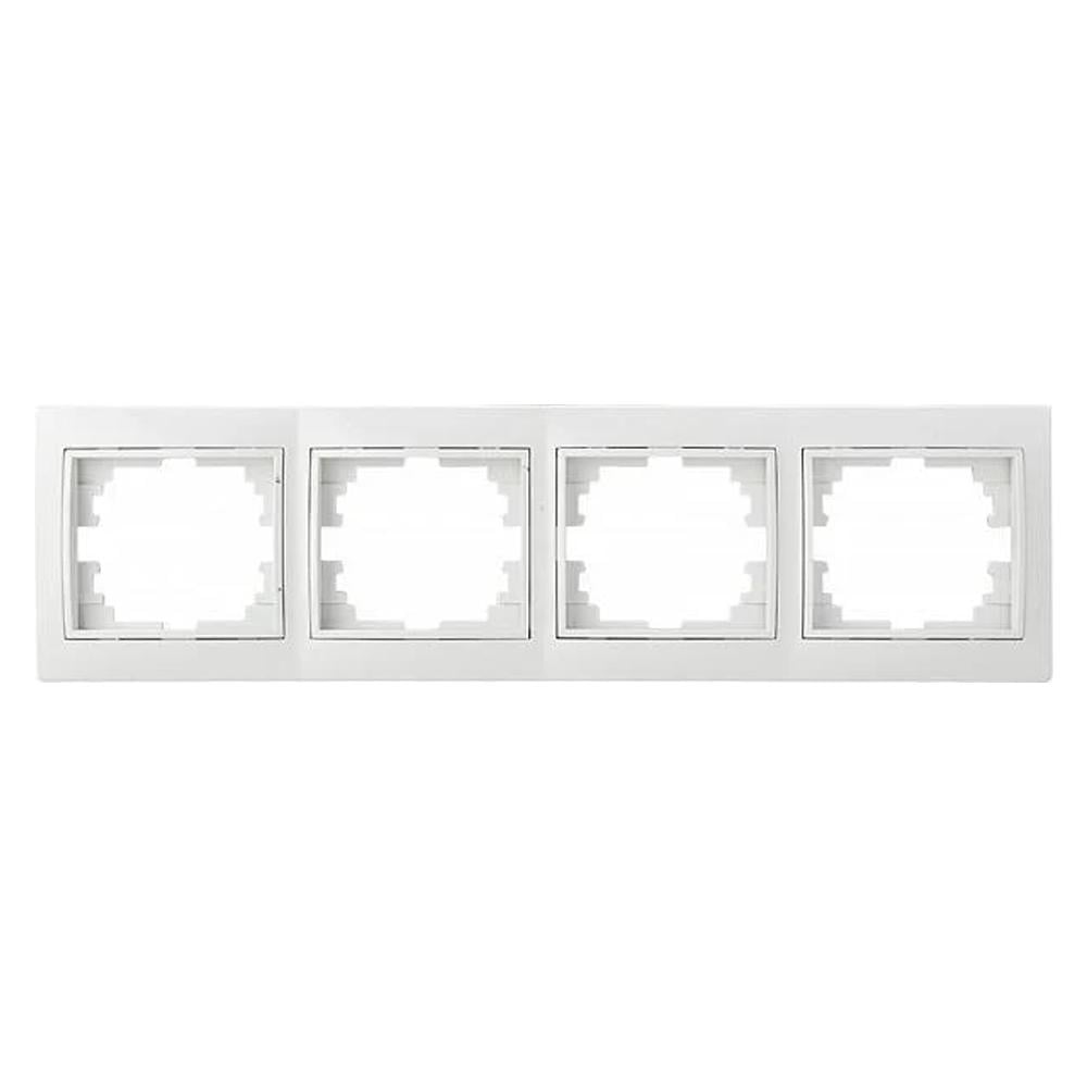 Рамка 4-постова АСКО АБС-пластик Білий (Pм-4-Fl-W)