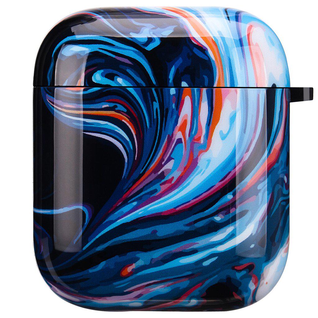 Чехол для Apple Airpods 1/2 Акварельный Темно-синий