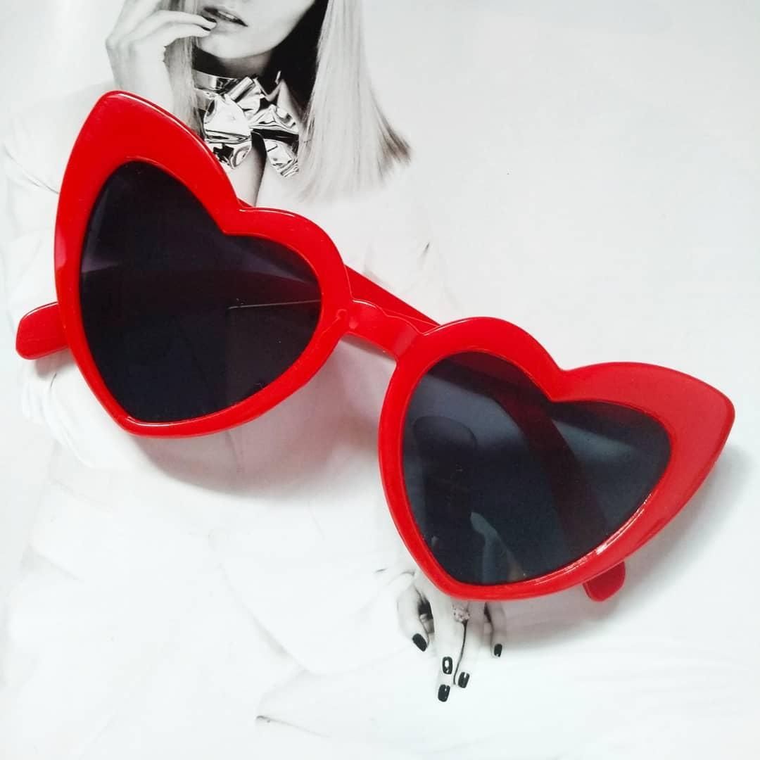 Очки женские солнцезащитные в форме сердца Красный Очки женские солнцезащитные в форме сердца Красный