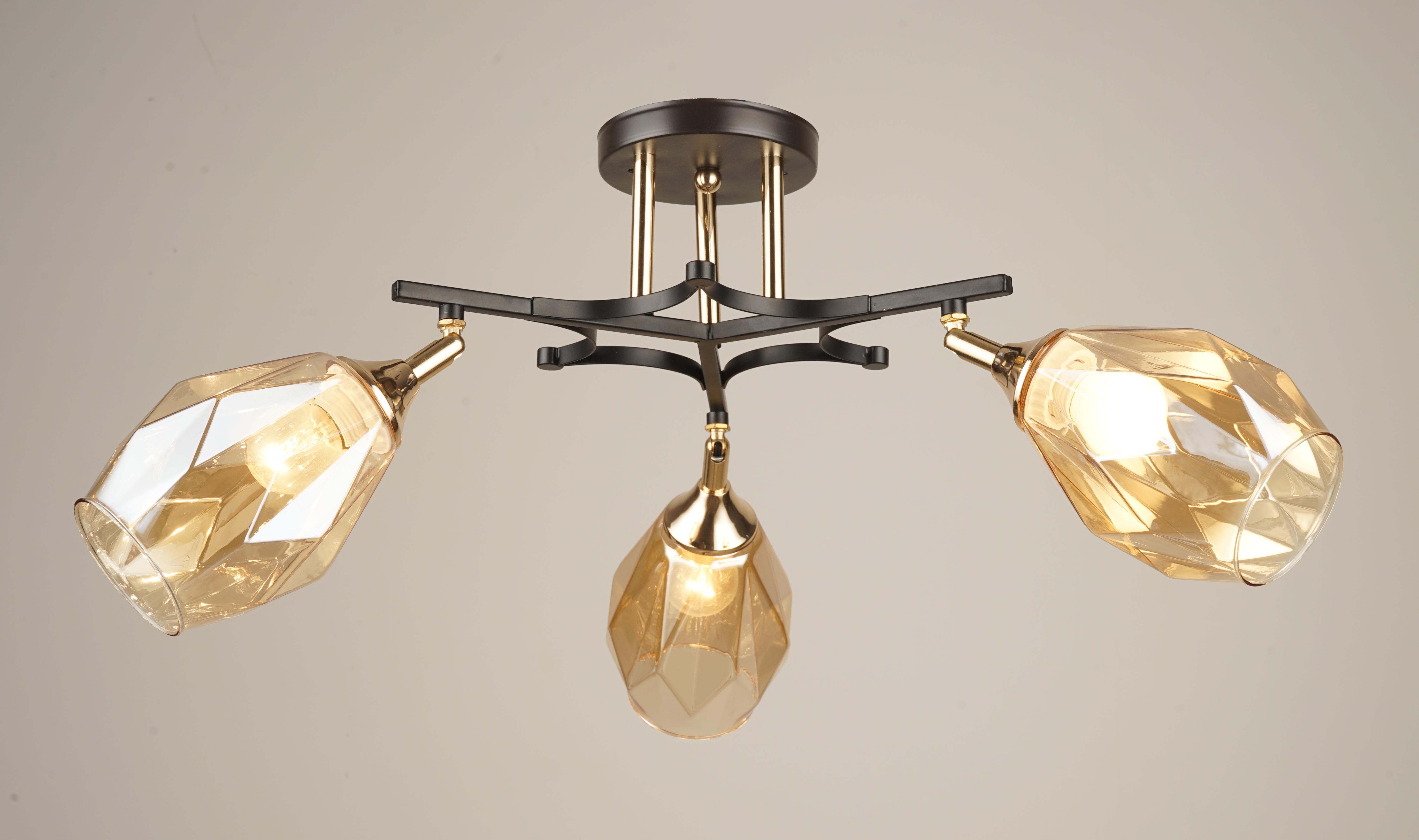 Люстра потолочная Sirius B N4510/3 COFFEE+FGD с поворотными плафонами (000040593)