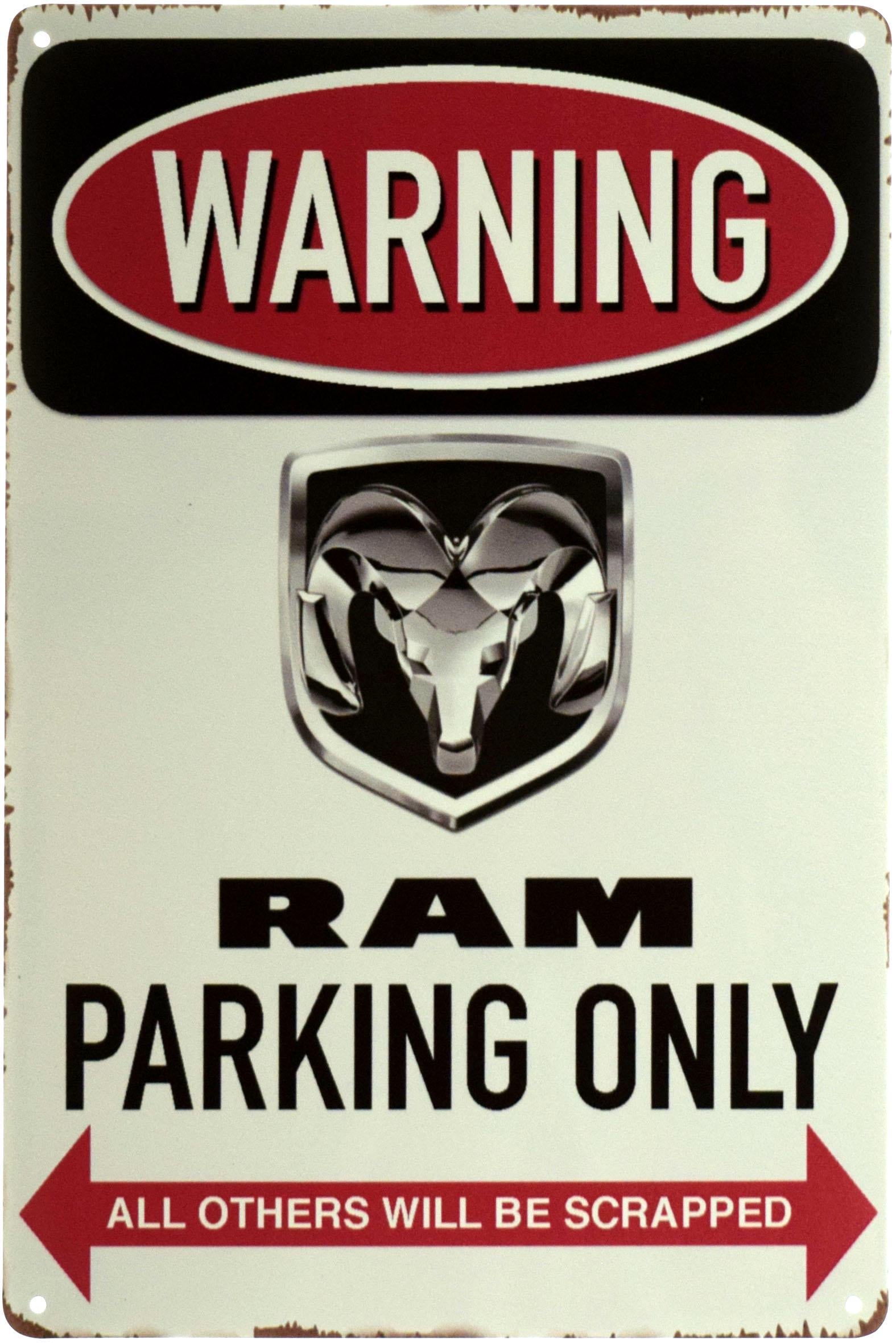 Табличка металева Увага! Парковка Тільки Для РАМ/Warning! RAM Parking Only 20x30 см
