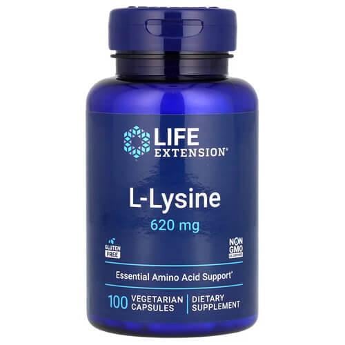Лизин Life Extension L-Lysine 620 мг 100 Capsules (LEX-16781)