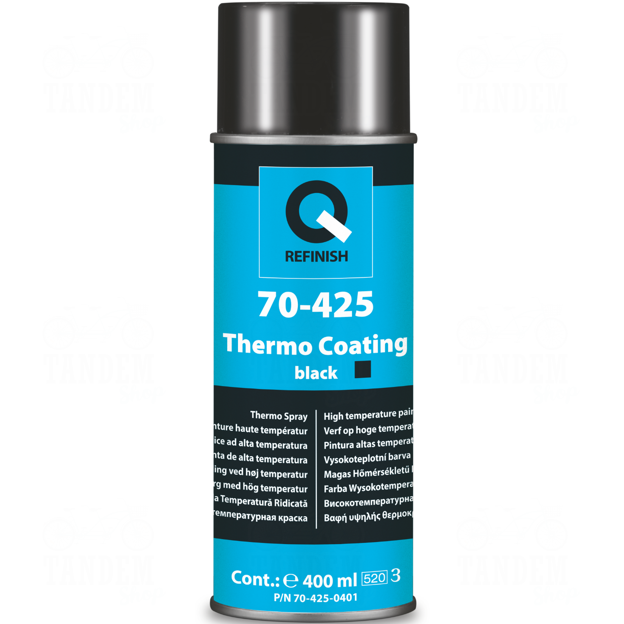 Краска термостойкая до 650°C Q-Refinish 70-425 аэрозоль 400 мл Черный Краска термостойкая до 650°C Q-Refinish 70-425 аэрозоль 400 мл Черный