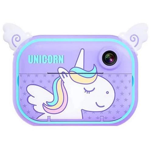 Фотоапарат дитячий миттєвого друку YT008 Unicorn із підтримкою microSD card 3Y+ Purple (2290137317)