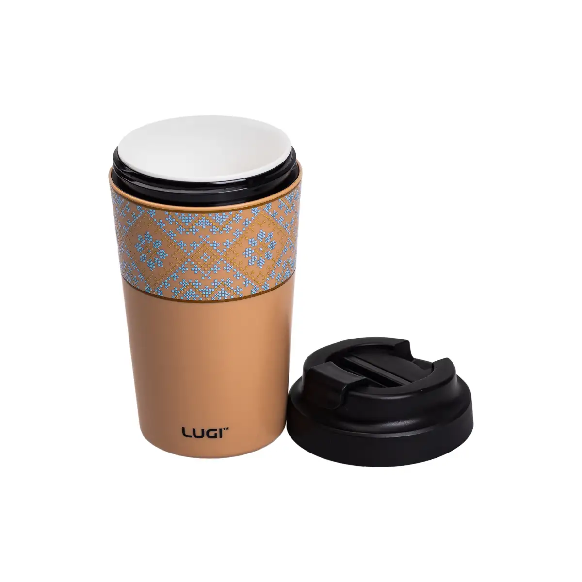 Термочашка YIWU HP-14-50O Вышиванка 380 мл с крышкой на защелке Коричневый (118-107- HP-14-50O) - фото 3 Термочашка YIWU HP-14-50O Вышиванка 380 мл с крышкой на защелке Коричневый (118-107- HP-14-50O) - фото 3