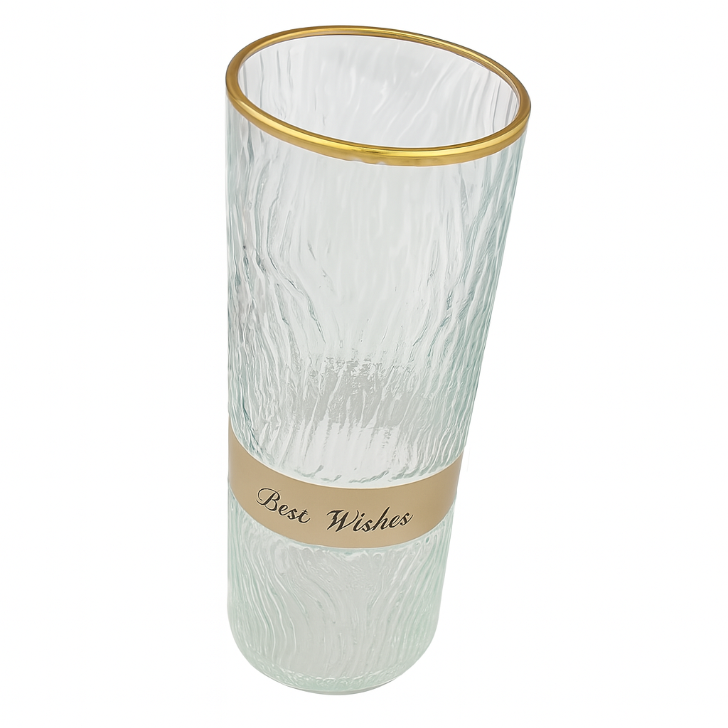 Ваза Stenson R93902 Best Wishes стеклянная 26х10 см (604446)