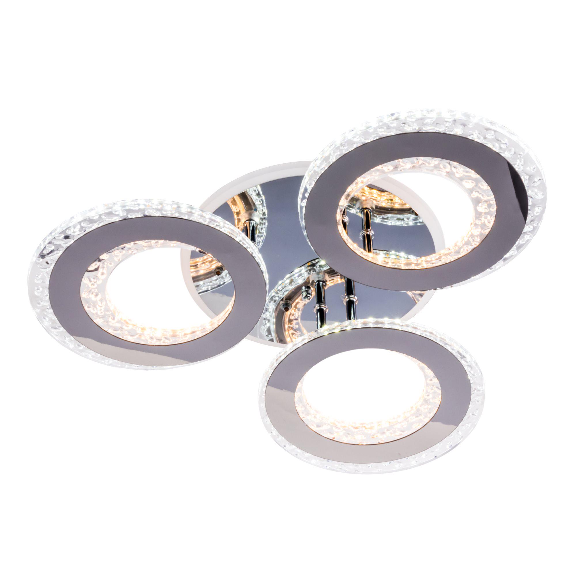 Люстра светодиодная Sirius LI8423/3 CR RGB 114W+7W акриловая