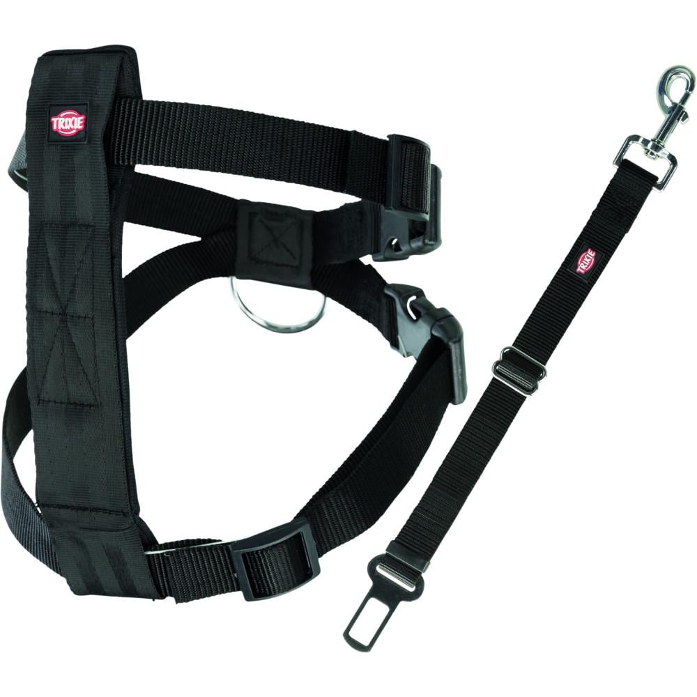 Пояс-шлея для собак в автомобиль Trixie S 30-60 см на 20 мм Черный (1290) Пояс-шлея для собак в автомобиль Trixie S 30-60 см на 20 мм Черный (1290)