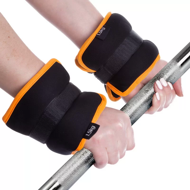 Утяжелители для ног и рук U-Power 2х1,5 кг Черно-оранжевый (U23009) - фото 2
