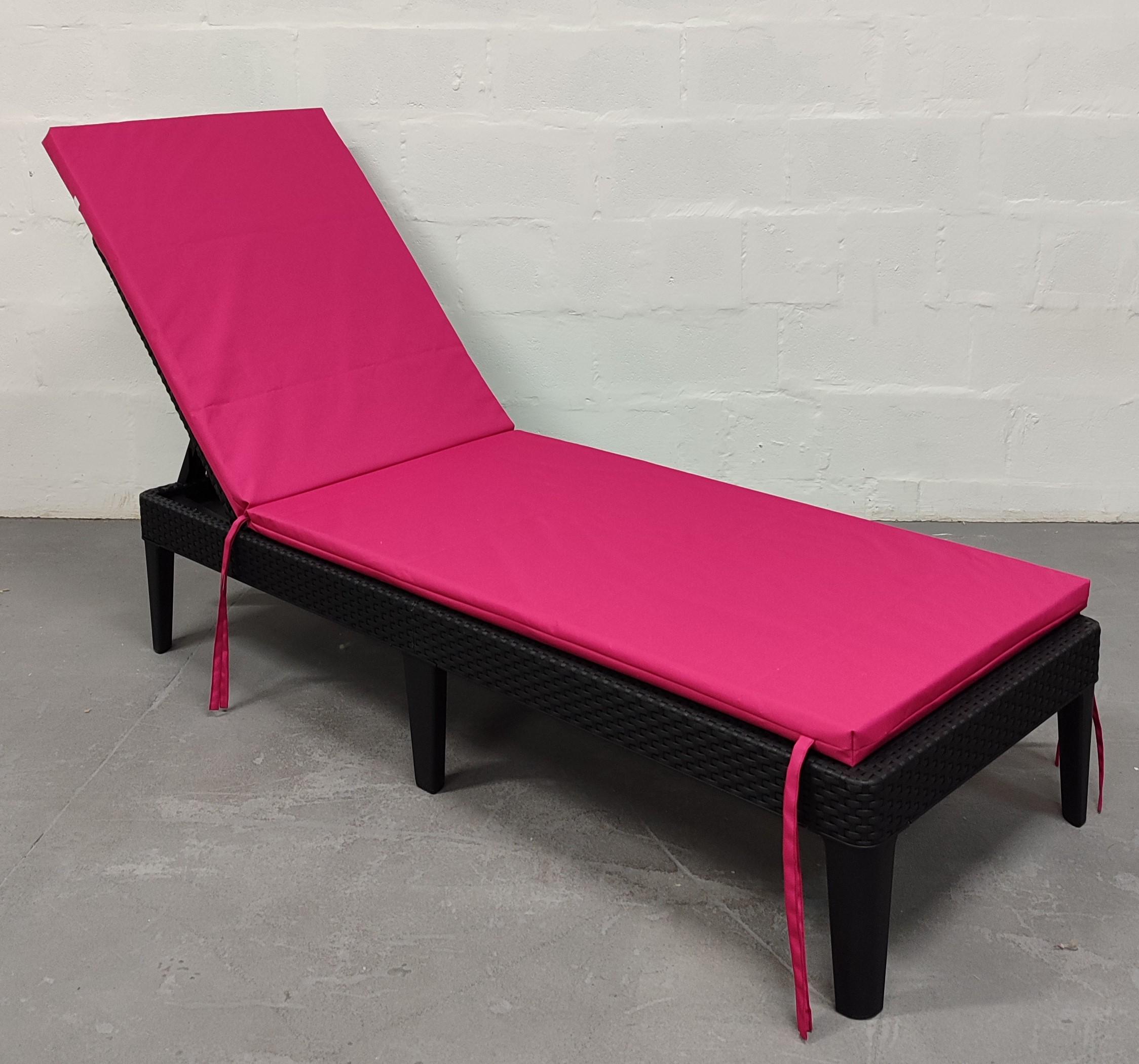 Матрац для шезлонга eGarden RIO 195x58x4 см Фуксія (5739) - фото 3 Матрац для шезлонга eGarden RIO 195x58x4 см Фуксія (5739) - фото 3