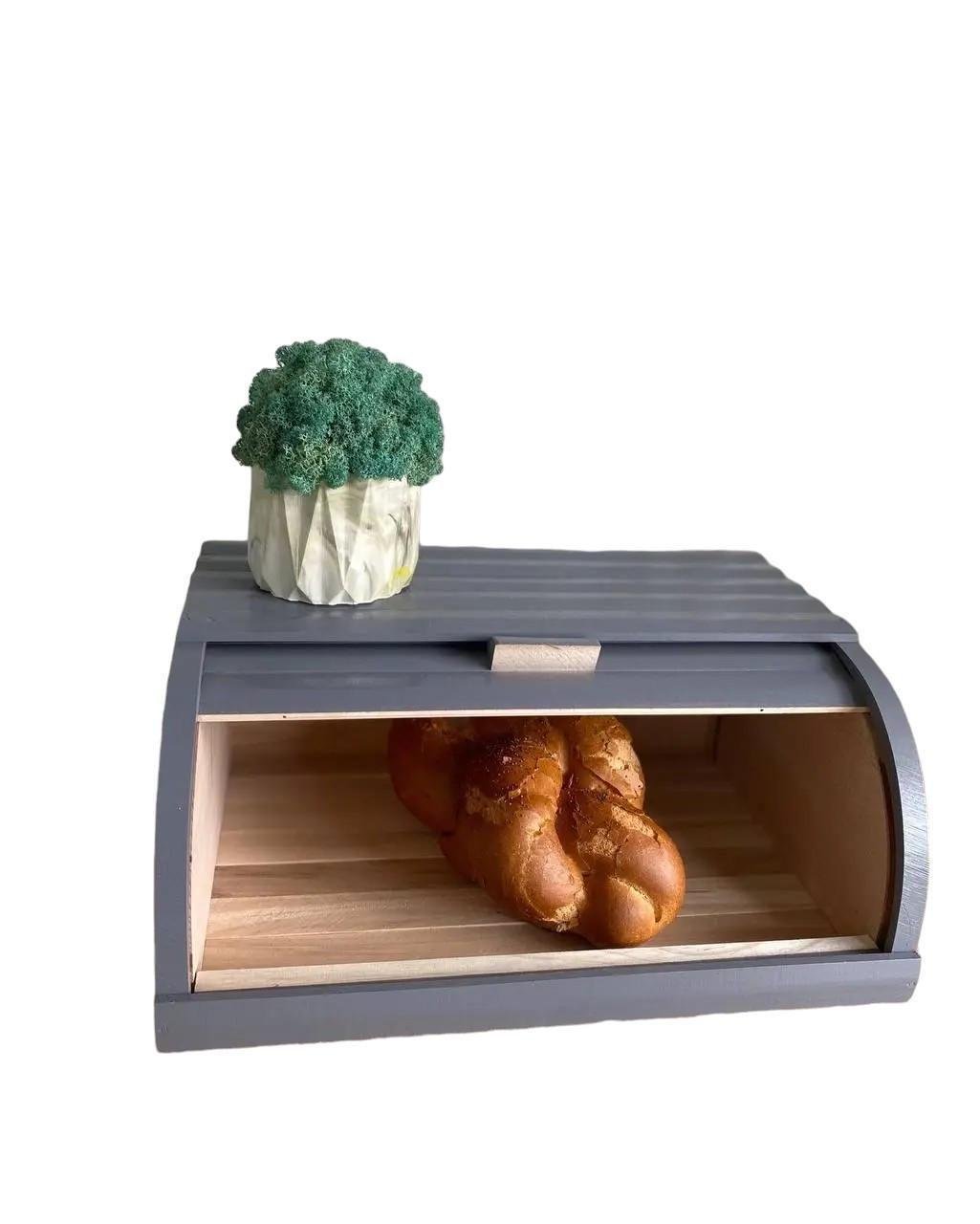 Хлебница деревянная Серый (1978840498) - фото 3 Хлебница деревянная Серый (1978840498) - фото 3