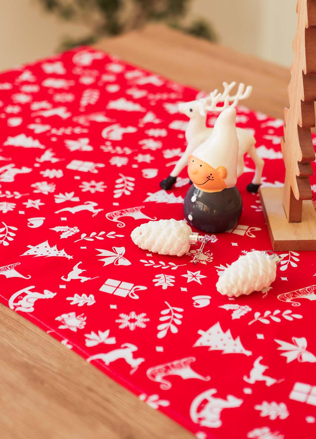 Скатертина новорічна Новорічний настрій 140x47 см (ннс14) - фото 2 Скатертина новорічна Новорічний настрій 140x47 см (ннс14) - фото 2