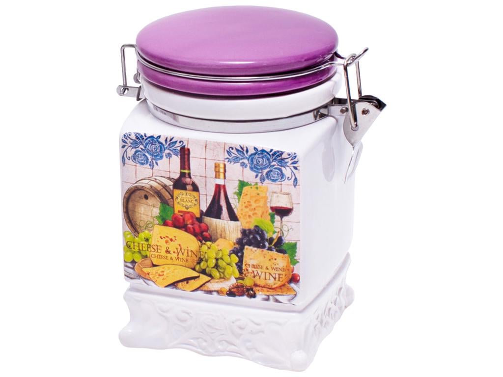 Банка керамическая на затяжке Cheese&Wine 840 мл (BDI-DU024-2-W)