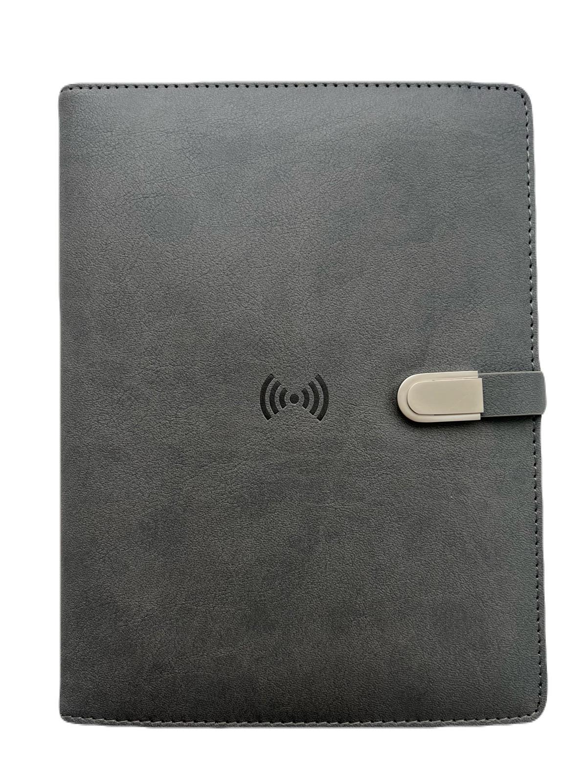 Блокнот-ежедневник AB tech Colorful c беспроводной зарядкой/Power Bank и USB flash 16 Gb Серый - фото 3 Блокнот-ежедневник AB tech Colorful c беспроводной зарядкой/Power Bank и USB flash 16 Gb Серый - фото 3