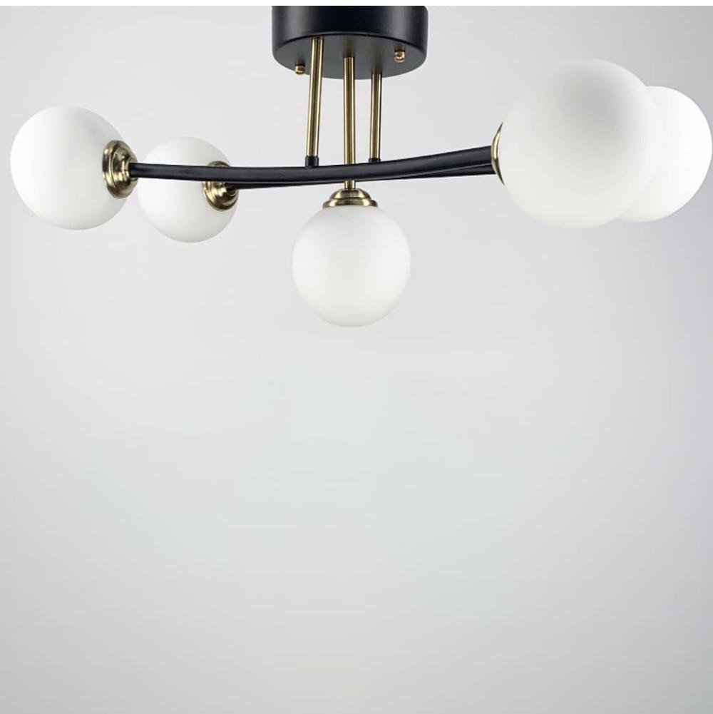 Світильник стриманий на 5 плафонів Чорний (LF_YQ 309-A)