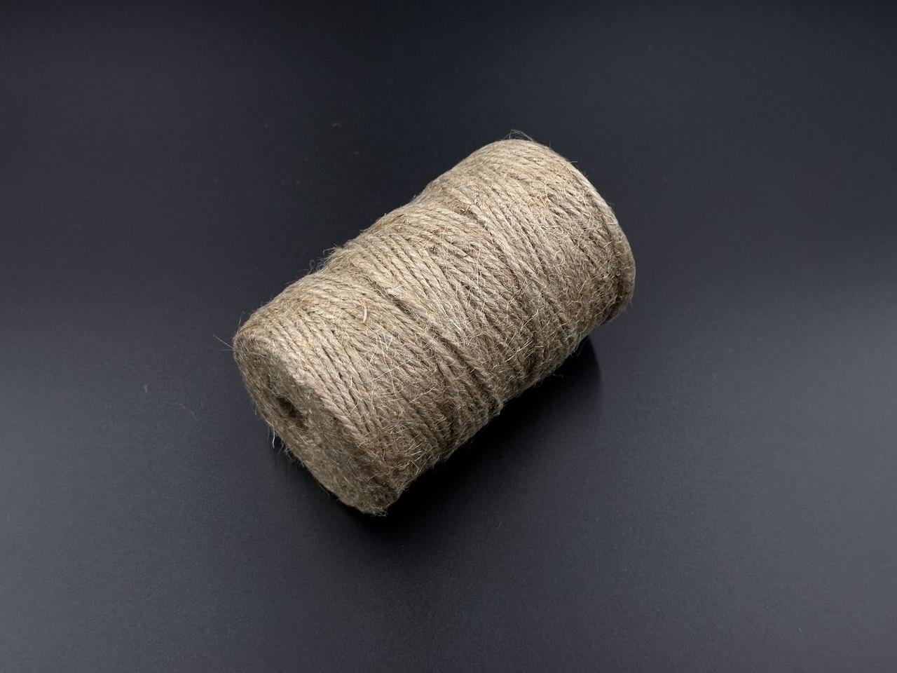 Шпагат джутовый натуральный льняной витой 3 мм 100 м (LF-022)