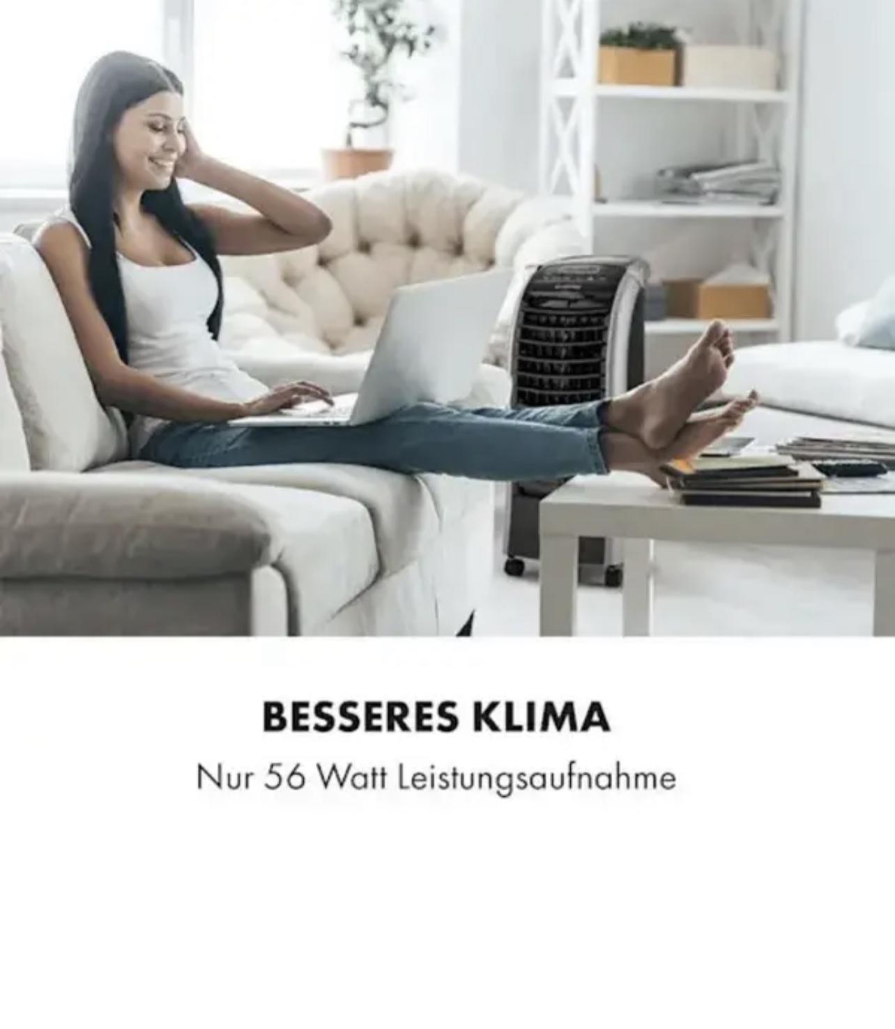 Вентилятор-охладитель мобильный KLARSTEIN Maxfresh 4в1 55 Вт (10029349) - фото 2