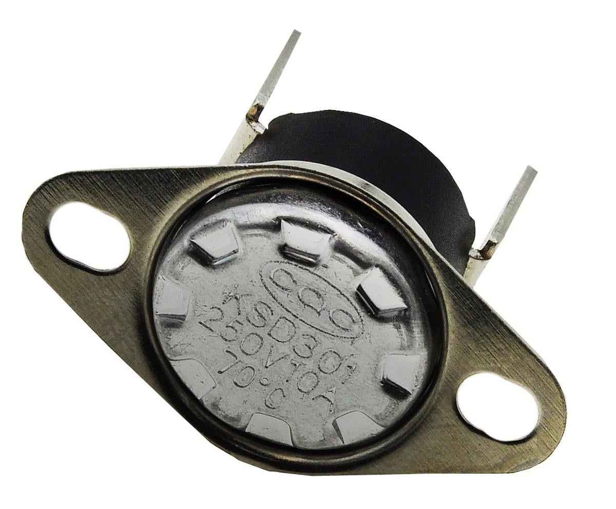 Термореле для утюгов и обогревателей KSD 301 70хC 10A 250V с кнопкой (tr112)