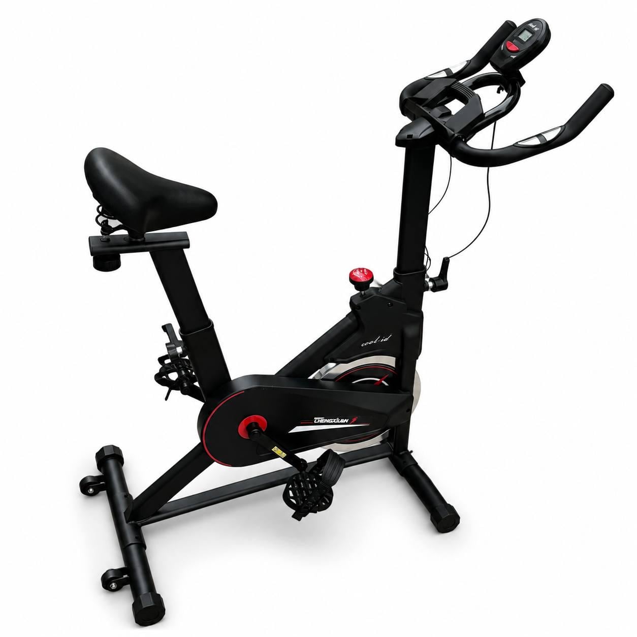 Велотренажер механический домашний Spin Bike с LCD-дисплеем Черный (M1107)