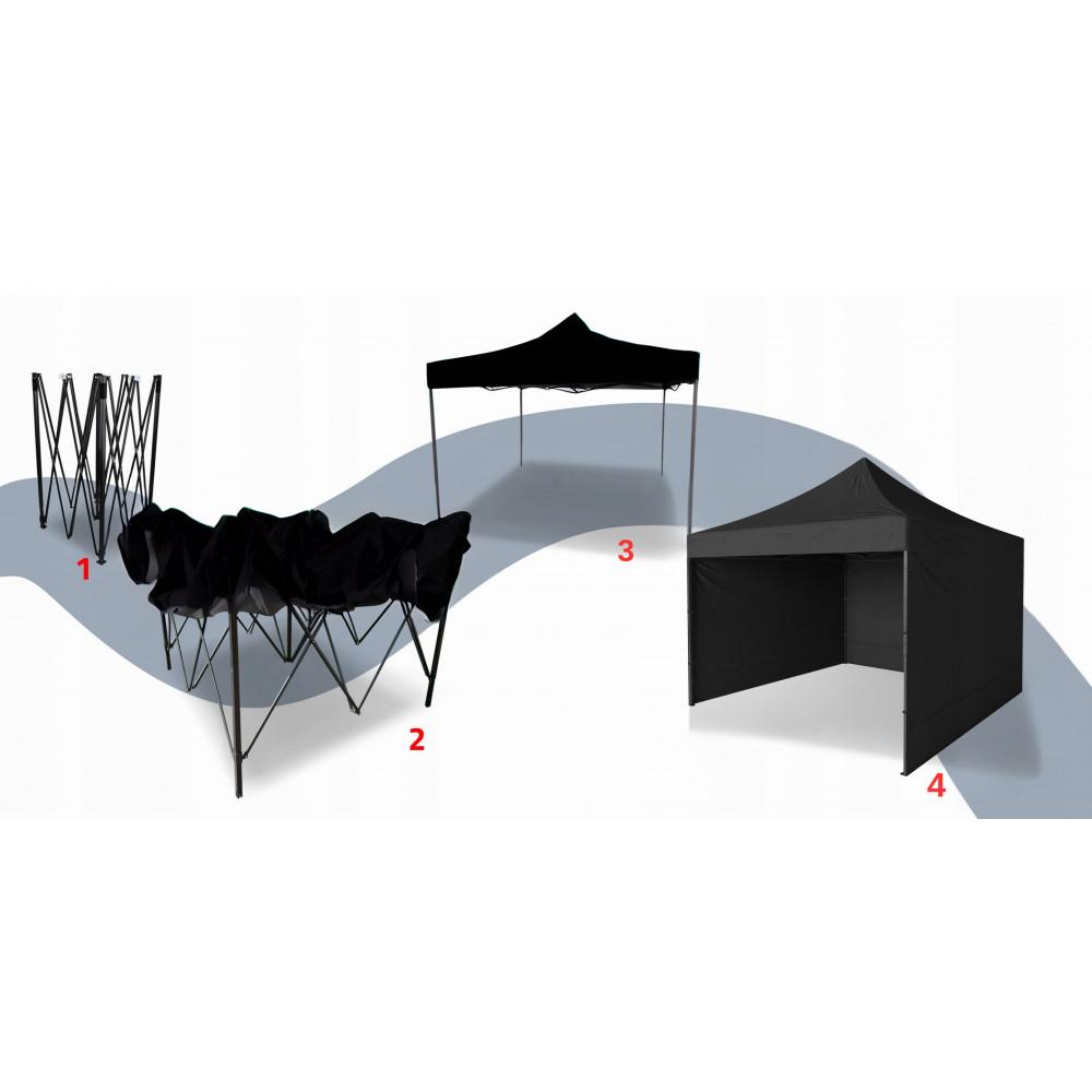 Намет павільйон розсувний Bonro B-9004 з стінками 2,9х2,9 м Чорний (42400987) - фото 5 Намет павільйон розсувний Bonro B-9004 з стінками 2,9х2,9 м Чорний (42400987) - фото 5