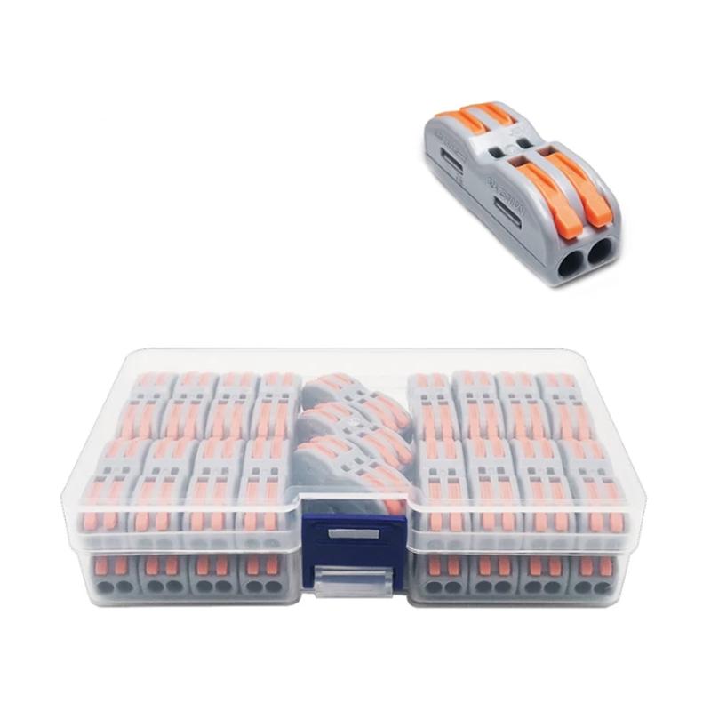 Набор клемм Tactix 0,08-4 мм2 32А 2х1-2х1 проходная одинарная 39х13х14,5 мм 38 шт. Оранжевый (CT422-38box)