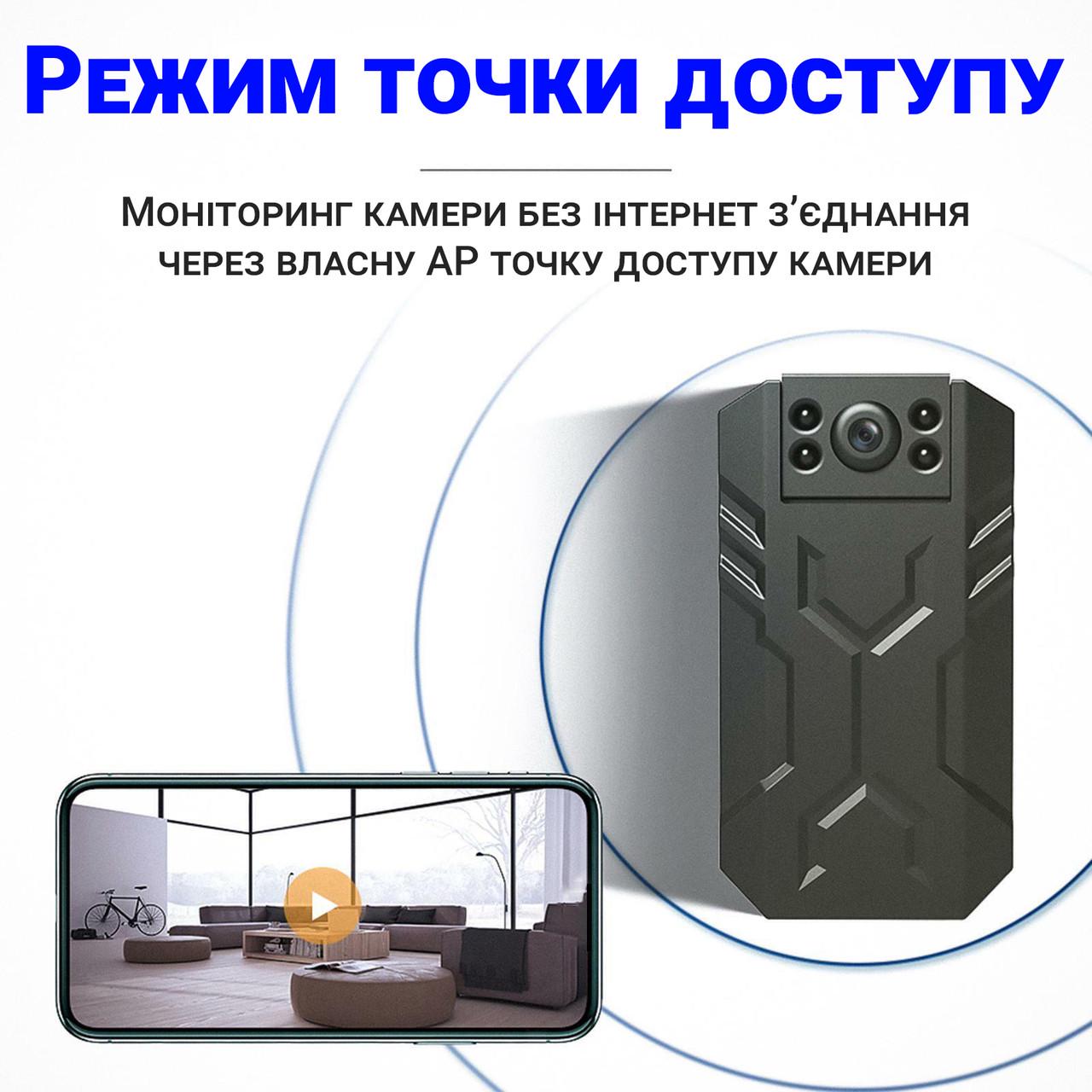 Камера Digital Lion WD16 WiFi міні боді з поворотним об'єктивом 180° і датчиком руху 4K - фото 8