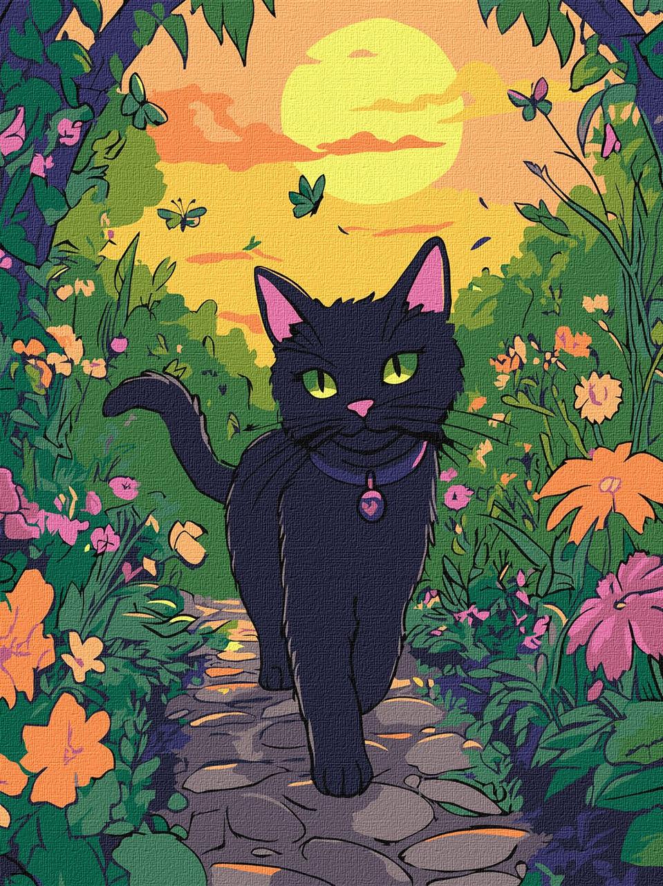 Картина за номерами Ideyka Котик у саду тварини 30х40 см