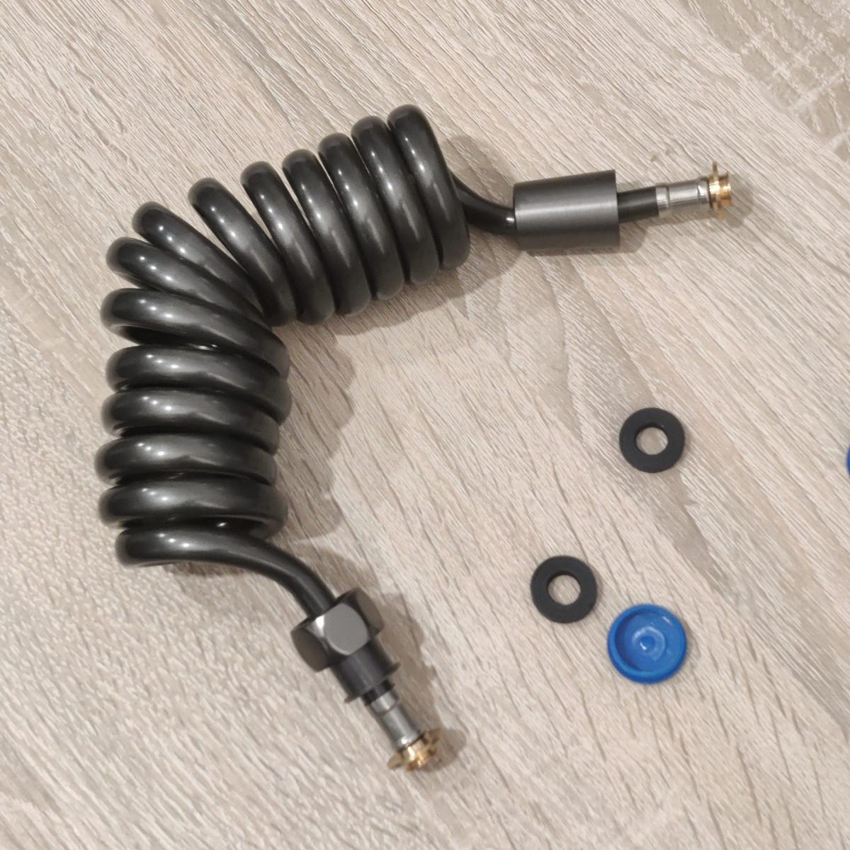 Шланг для гігієнічного душу Disfact PU-CU Pro спіральний 2 м Графітовий (2500) - фото 6 Шланг для гігієнічного душу Disfact PU-CU Pro спіральний 2 м Графітовий (2500) - фото 6