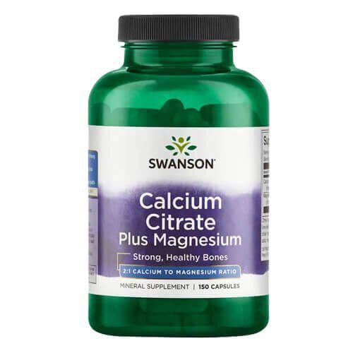 Кальций Swanson Calcium Citrate Plus Magnesium 150 капс. (SW180)