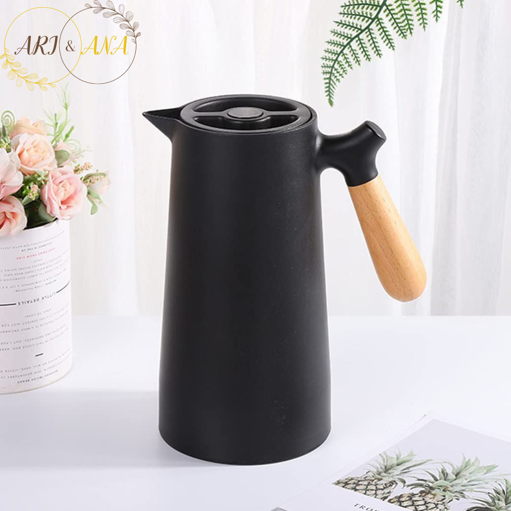 Термос-глечик Ari&Ana для гарячих та холодних напоїв 1 л Чорний (12637432) - фото 4