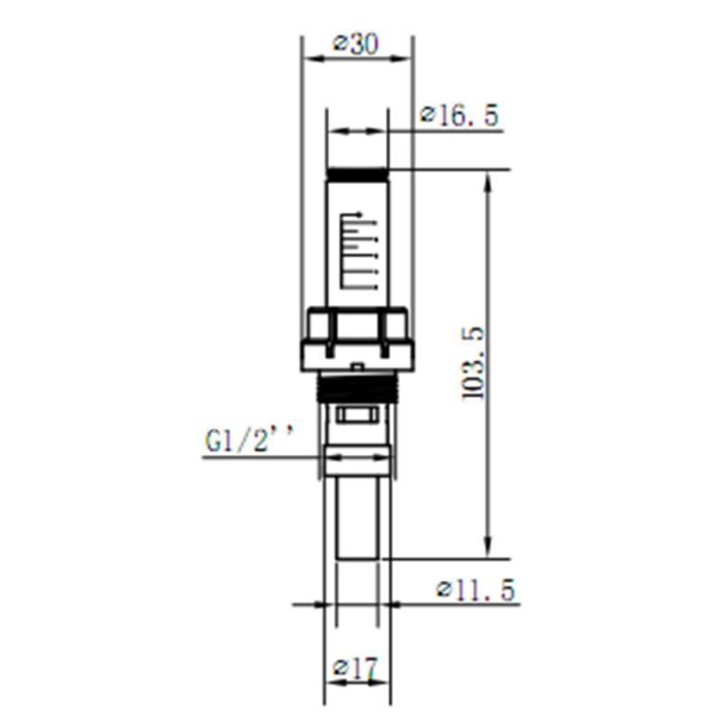 Расходомер SD Forte SFE008 1/2"х3/4" для коллектора (SD00021203) - фото 2