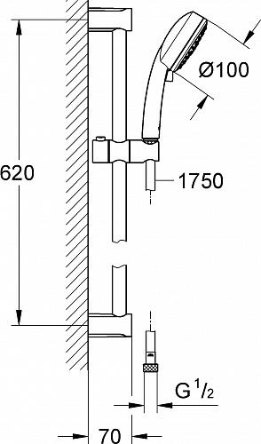 Душовий гарнітур Grohe TEMPESTA COSMOPOLITAN 27929002 (30432) - фото 2