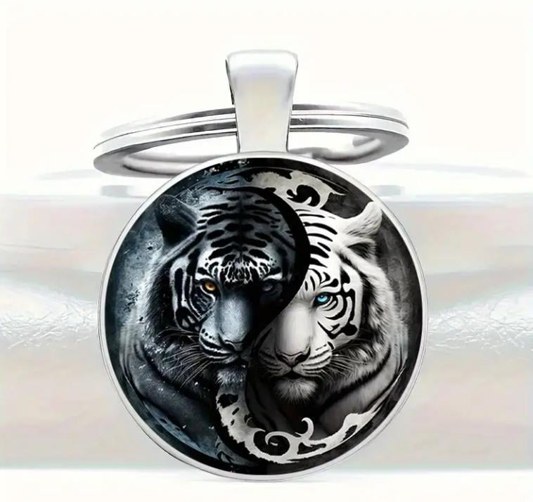 Брелок для ключей Тигры Инь-Ян 3х6 см (EG0003)