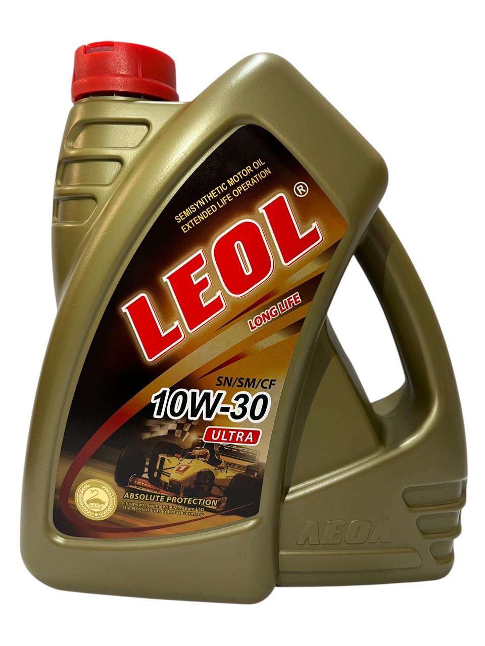 Моторное масло Леол Ультра 10W-30 SN/SM/CF 4 л (2627490024) Моторное масло Леол Ультра 10W-30 SN/SM/CF 4 л (2627490024)