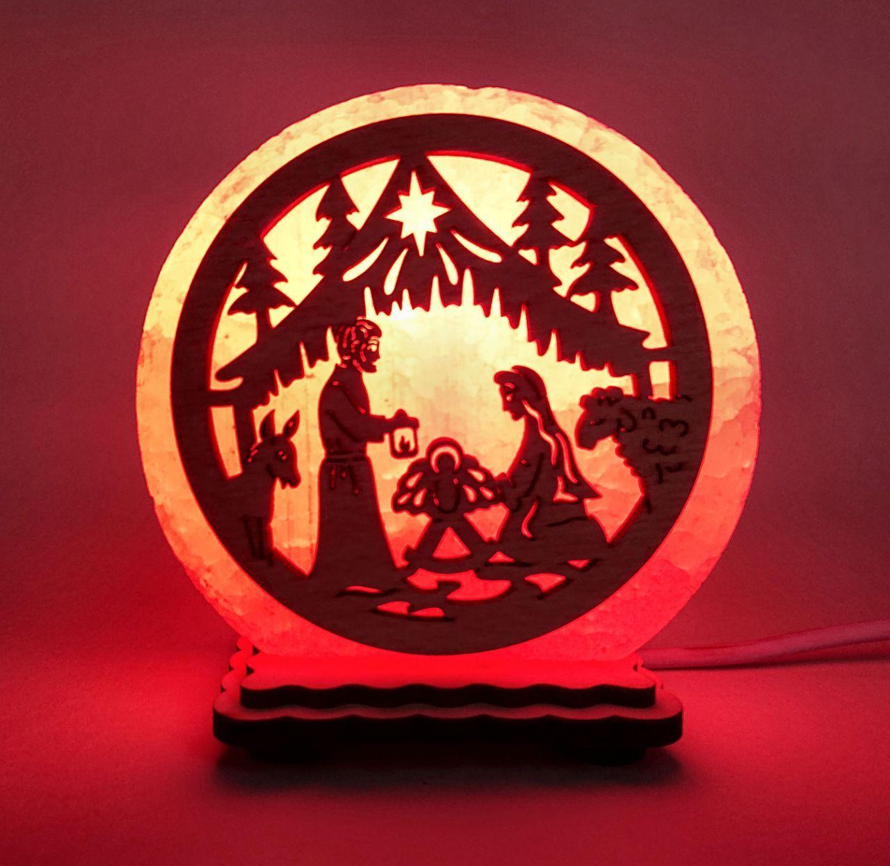 Соляной светильник Вертеп (KM-00010-r)