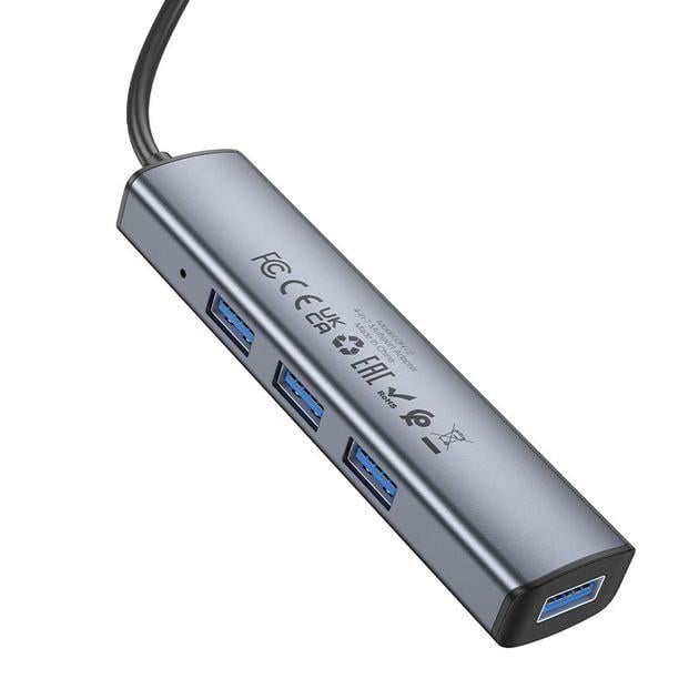 USB-концентратор Borofone DH12 4в1 Type-C to 4 x USB3.0 20 см